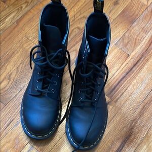 Dr. Martens Black Boots with Yellow Accents